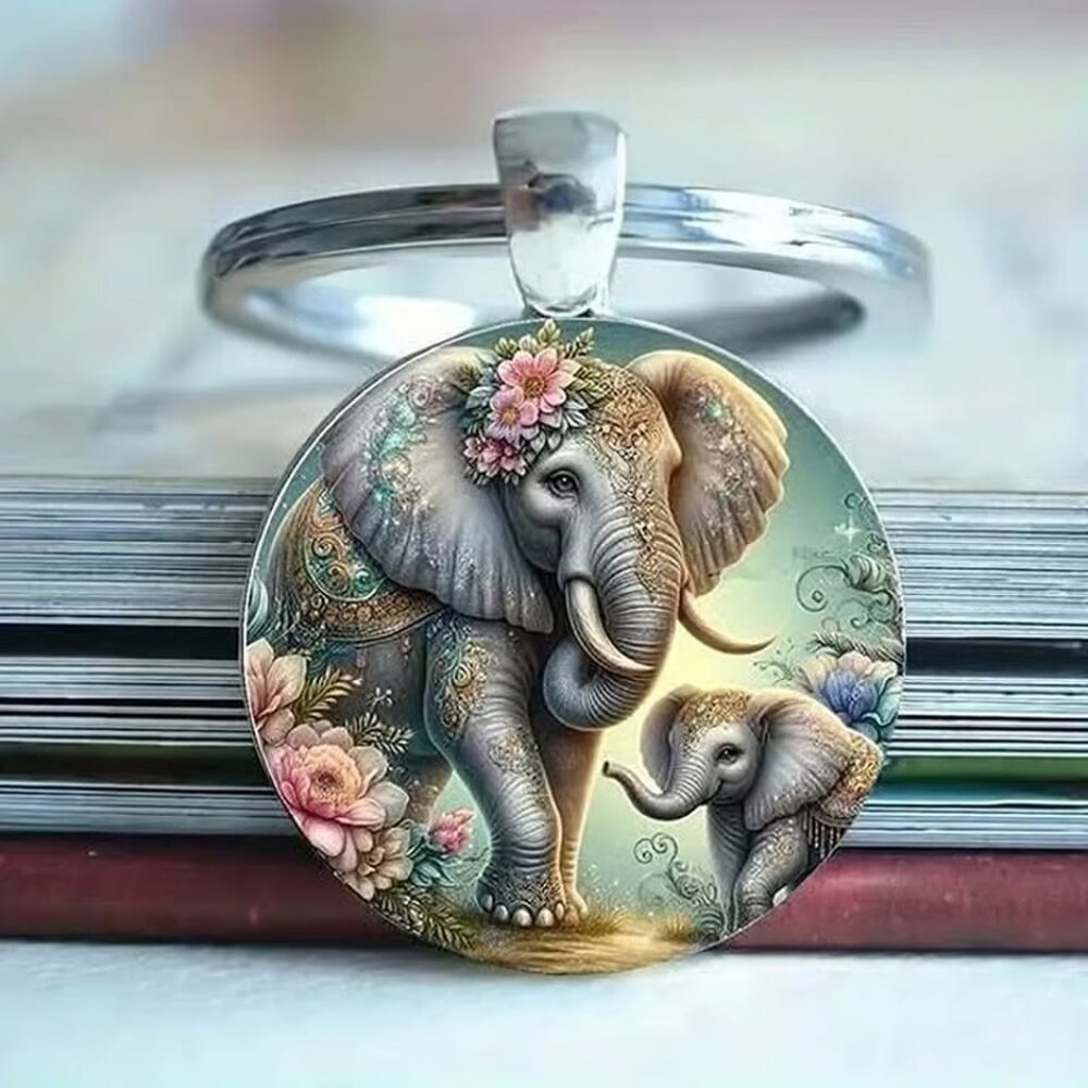 Stainless Steel ELEPHANT Keyring Keychain Accessory
